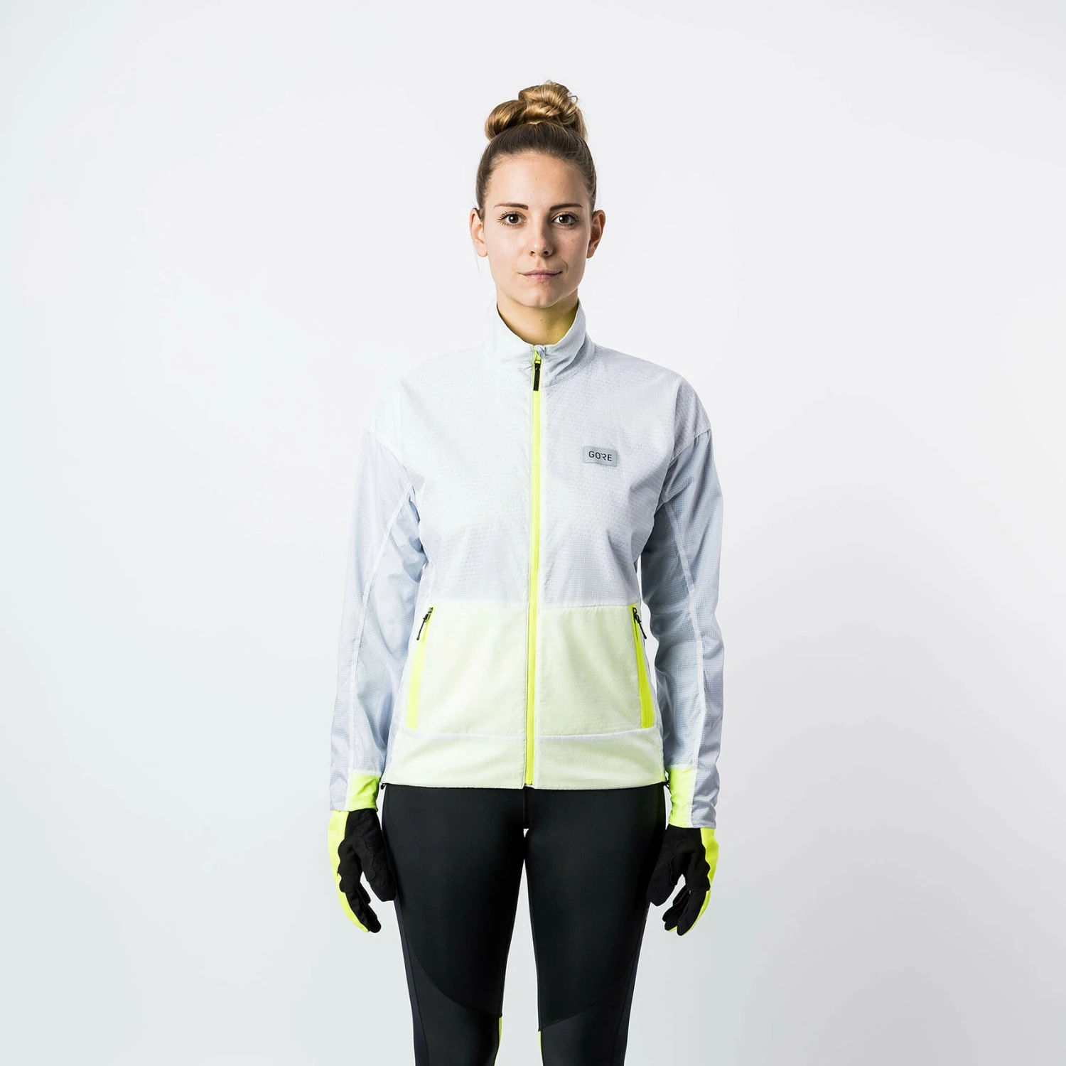 Gore Wear Women's Drive Jacket - White/Neon Yellow 4 Gore Wear Women's Drive Jacket - White/Neon Yellow - Image 2