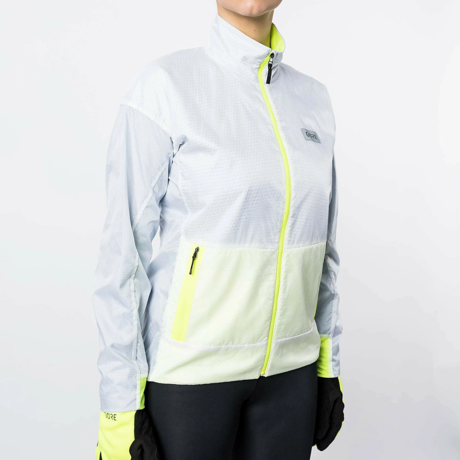 Gore Wear Women's Drive Jacket - White/Neon Yellow 5 Gore Wear Women's Drive Jacket - White/Neon Yellow - Image 3