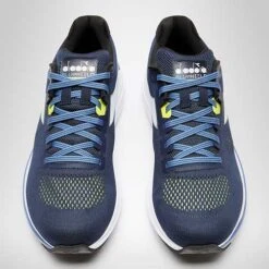 Diadora Men's Mythos Vortice 7 Running Shoe -Black Iris/White/Neon Yellow - Regular (D) -Sports Clothing Sale Store 101.178060 C9803 50 HR 1