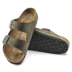 Birkenstock Arizona Soft Footbed Faded Khaki Oiled Nubuck Leather- Regular/Wide -Sports Clothing Sale Store 1019313 sole