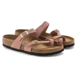 Birkenstock Women's Mayari NuBuck Soft Footbed - Old Rose- Regular/Wide -Sports Clothing Sale Store 1023964 pair