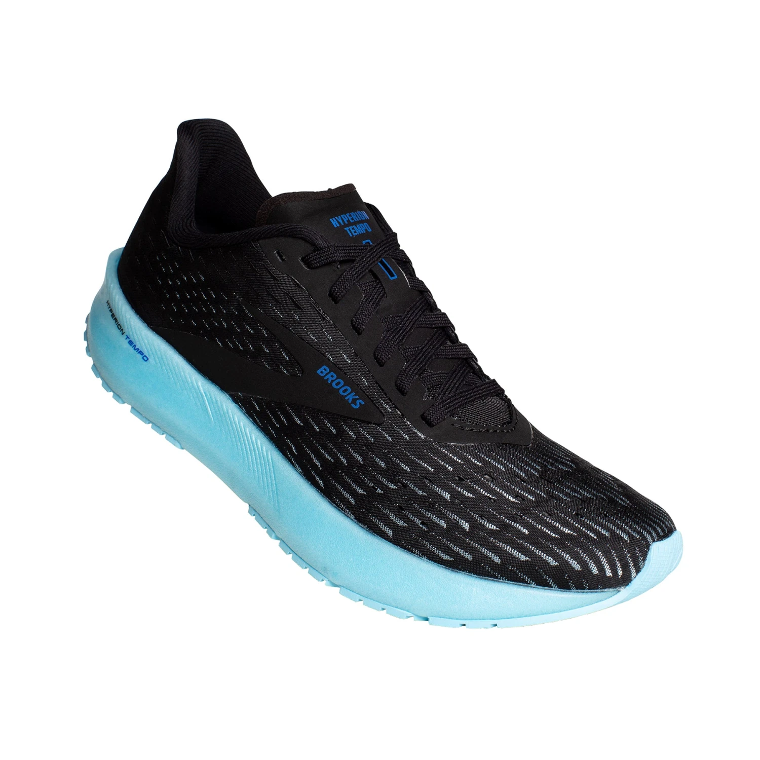 BROOKS Men's Hyperion Tempo Running Shoe - Black/Iced Aqua/Blue - Regular (D) 7 BROOKS Men's Hyperion Tempo Running Shoe - Black/Iced Aqua/Blue - Regular (D) - Image 5
