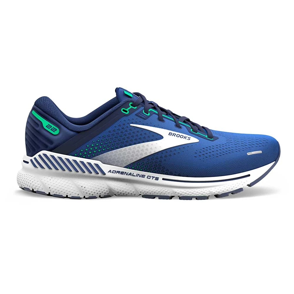 BROOKS Men's Adrenaline GTS 22 Running Shoe - Surf The Web/Blue/Irish Green - Regular (D) 3 BROOKS Men's Adrenaline GTS 22 Running Shoe - Surf The Web/Blue/Irish Green - Regular (D)