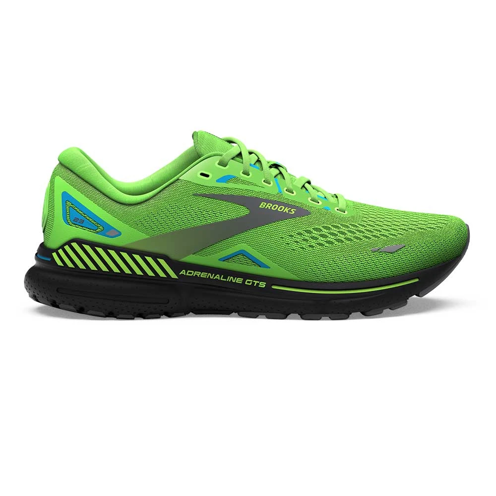 BROOKS Men's Adrenaline GTS 23 Running Shoe - Green Gecko/Grey/Atomic Blue- Wide (2E) 3 BROOKS Men's Adrenaline GTS 23 Running Shoe - Green Gecko/Grey/Atomic Blue- Wide (2E)
