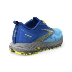 BROOKS Men's Cascadia 17 Trail Running Shoe - Blue/Surf The Web/Sulphur - Regular (D) -Sports Clothing Sale Store 110403 416 H Cascadia 17