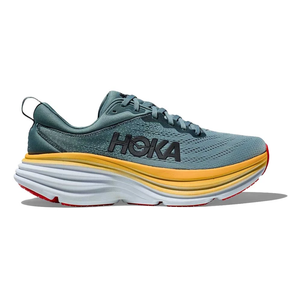 Hoka Men's Bondi 8 Running Shoes- Goblin Blue/Mountain Spring- Wide (2E) 3 Hoka Men's Bondi 8 Running Shoes- Goblin Blue/Mountain Spring- Wide (2E)