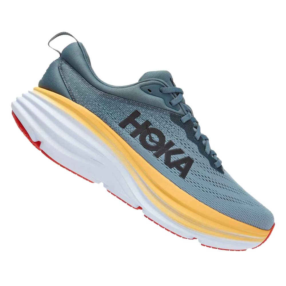Hoka Men's Bondi 8 Running Shoes- Goblin Blue/Mountain Spring- Wide (2E) 4 Hoka Men's Bondi 8 Running Shoes- Goblin Blue/Mountain Spring- Wide (2E) - Image 2