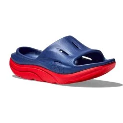 Hoka Unisex Ora Recovery Slide 3 - Bellwether Blue/Red Alert - Regular (D) -Sports Clothing Sale Store 1135061 BBRA 6