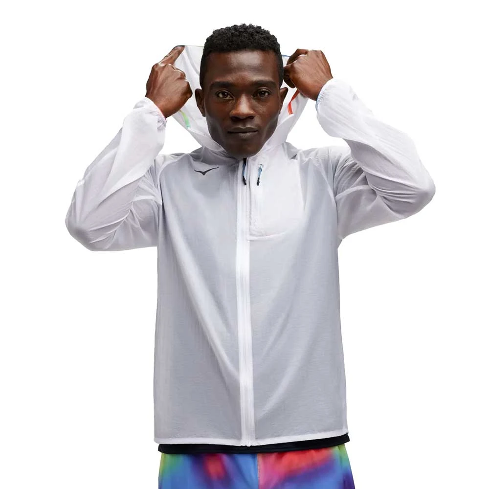 Hoka Men's Skyflow Jacket - White Multi 3 Hoka Men's Skyflow Jacket - White Multi