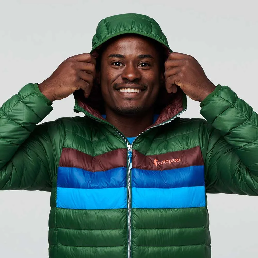 Cotopaxi Men's Fuego Down Hooded Jacket - Forest Stripes 8 Cotopaxi Men's Fuego Down Hooded Jacket - Forest Stripes - Image 6