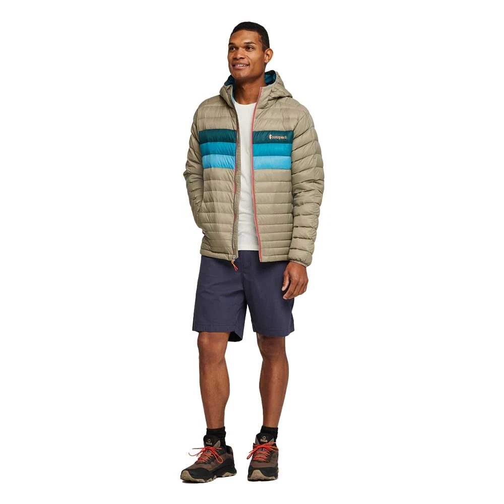 Cotopaxi Men's Fuego Down Hooded Jacket - Stone Stripe 6 Cotopaxi Men's Fuego Down Hooded Jacket - Stone Stripe - Image 4