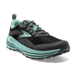 BROOKS Women's Cascadia 16 Trail Running Shoes - Black/Ebony/Yucca - Regular (B) -Sports Clothing Sale Store 120363 049 A Cascadia 16