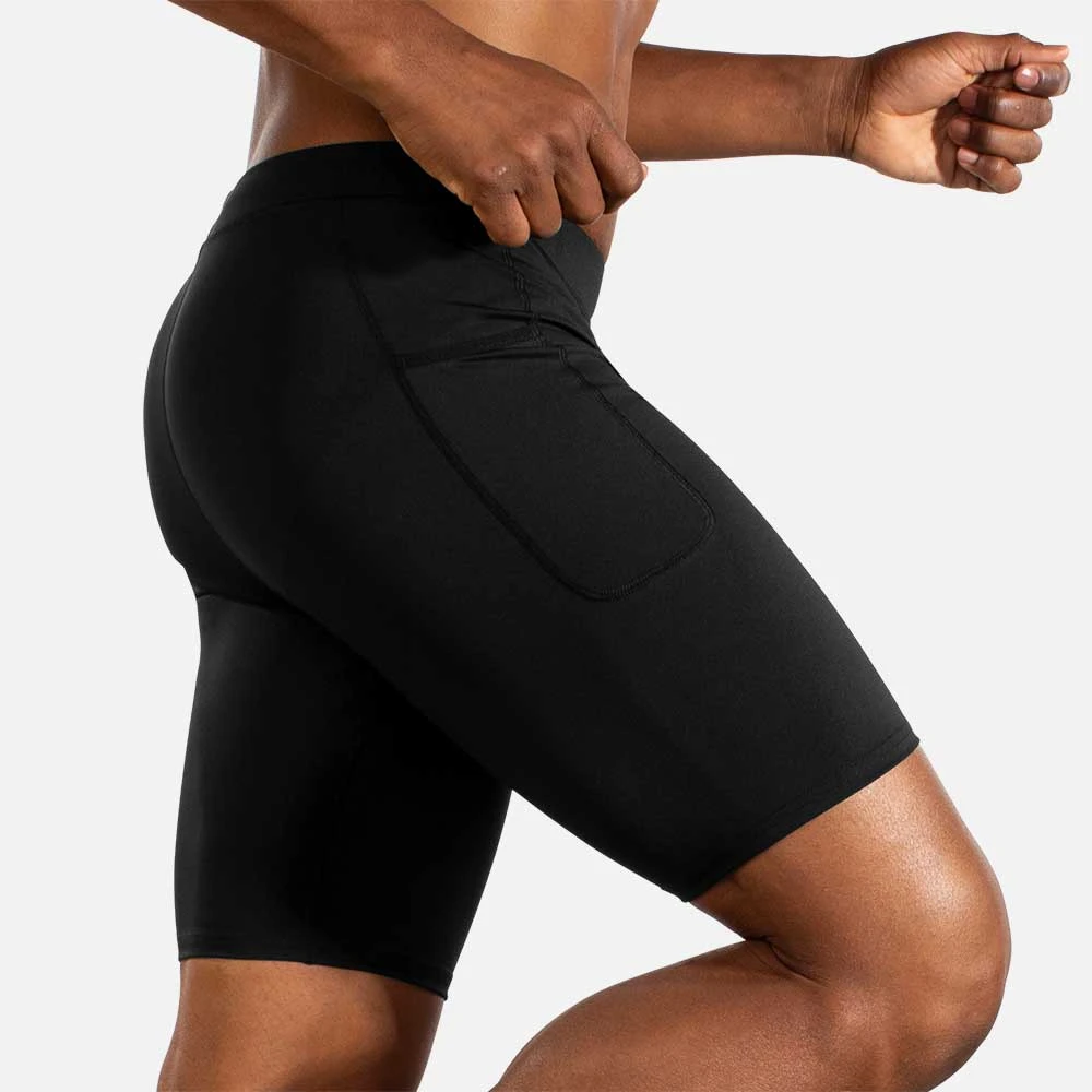 BROOKS Men's Source 9in Short Tight - Black 9 BROOKS Men's Source 9in Short Tight - Black - Image 7