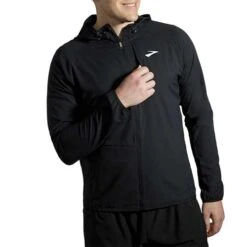 BROOKS Men's Canopy Jacket 2022 - Black -Sports Clothing Sale Store 211385 001 MA Canopy Jacket