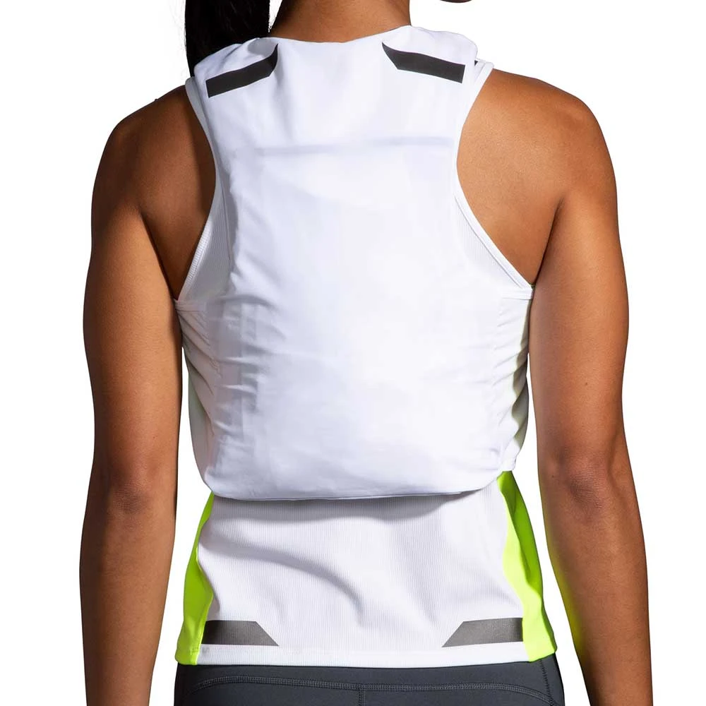 BROOKS Women's Run Visible Convertible Jacket - White/Asphalt/Nightlife 8 BROOKS Women's Run Visible Convertible Jacket - White/Asphalt/Nightlife - Image 6