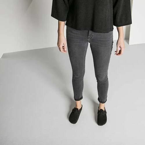 Birkenstock Boston Shearling Black Suede Leather- Regular/Wide 10 Birkenstock Boston Shearling Black Suede Leather- Regular/Wide - Image 8