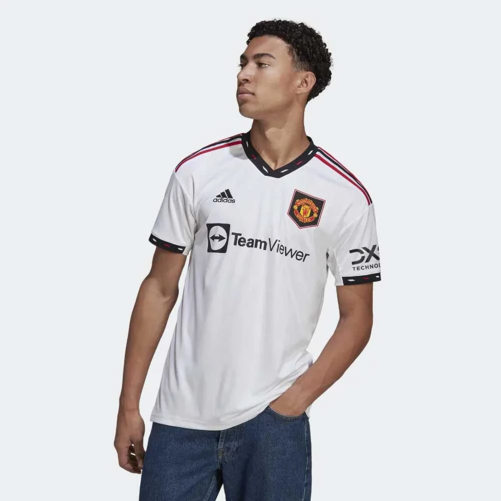 Men's Adidas Manchester United 22/23 Away Jersey - White 4 Men's Adidas Manchester United 22/23 Away Jersey - White - Image 2