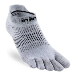 Injinji Women's Run Lightweight No Show Coolmax - Gray