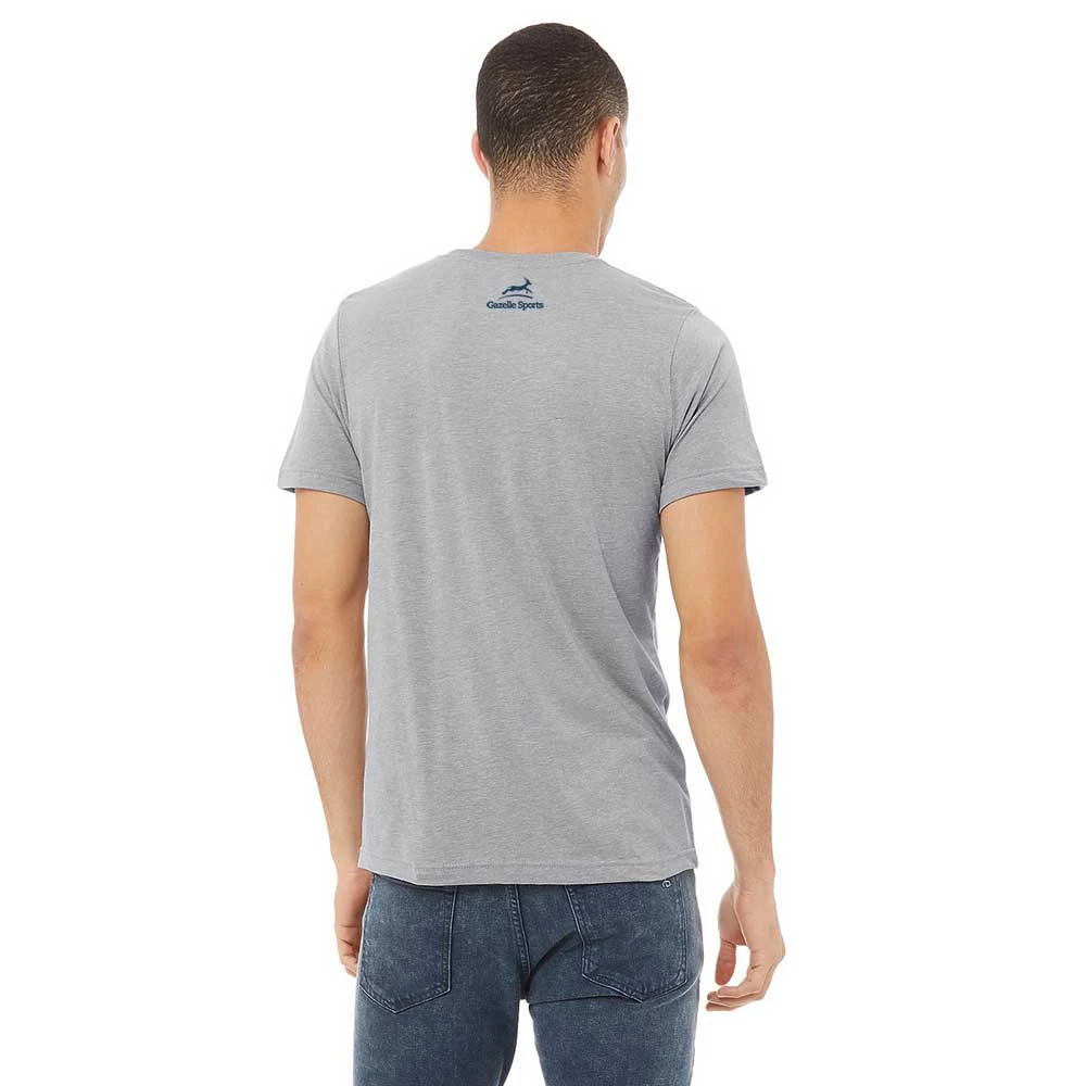 Unisex Gazelle Sports Repeat Triblend Short Sleeve Tee - Athletic Grey 4 Unisex Gazelle Sports Repeat Triblend Short Sleeve Tee - Athletic Grey - Image 2
