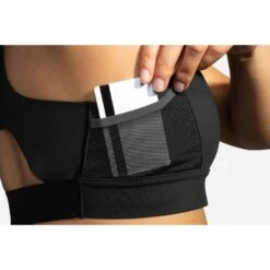 BROOKS Women's Drive 3 Pocket Run Bra - Black -Sports Clothing Sale Store 350080 001 D2 Drive 3 Pocket Run Bra