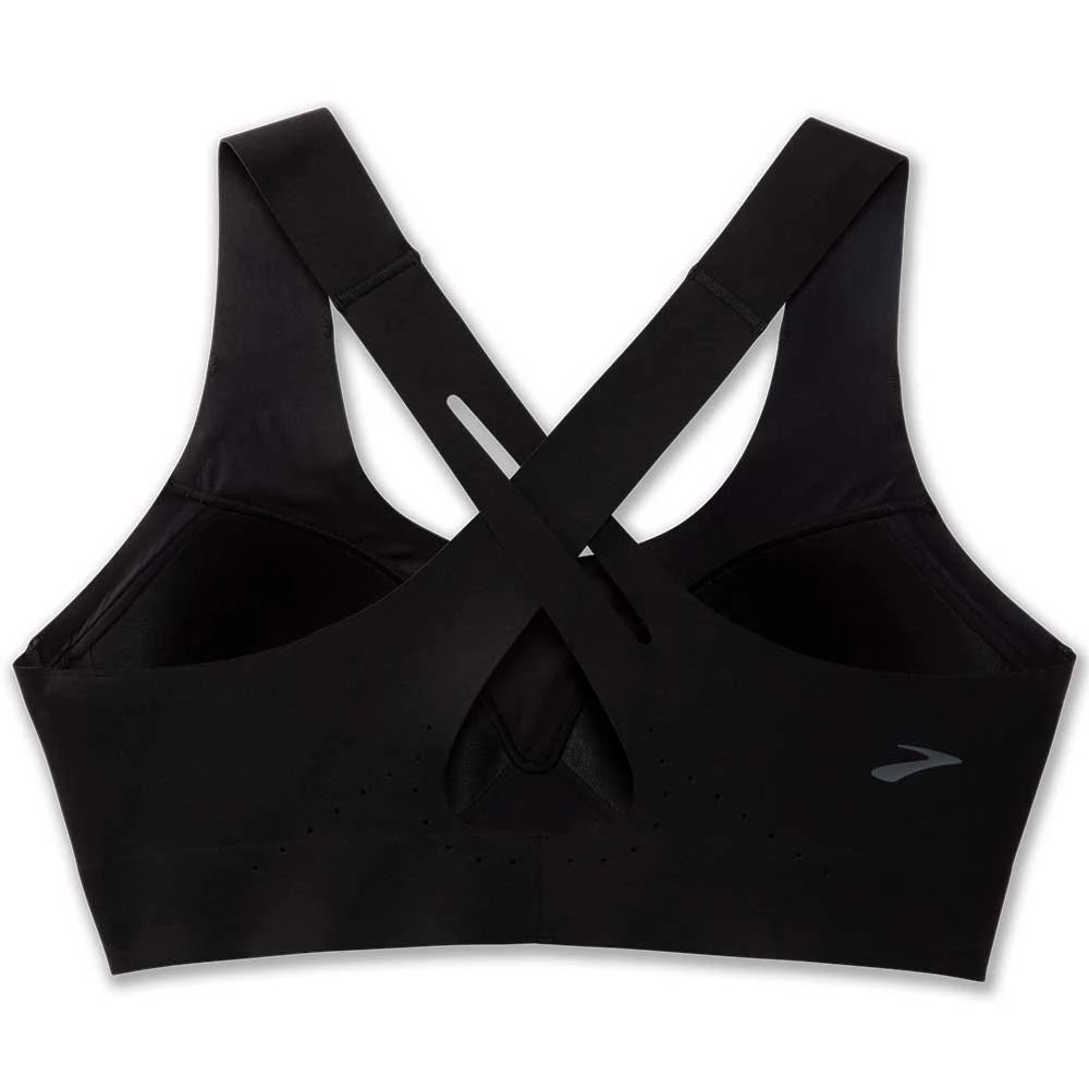 BROOKS Women's Dare Crossback Run Bra 2.0 -Black 4 BROOKS Women's Dare Crossback Run Bra 2.0 -Black - Image 2