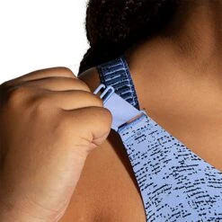 BROOKS Women's Dare Racerback 2.0 Run Bra - Blue Lavender Terrain Print -Sports Clothing Sale Store 350085 484 D2 Dare Racerback Run Bra 2