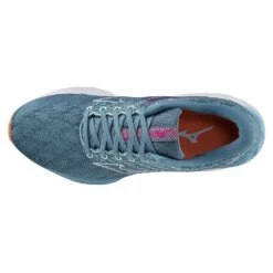 Mizuno Women's Wave Inspire 19 Running Shoe- Provincial Blue/White- Regular (B) -Sports Clothing Sale Store 411398 5B00 04