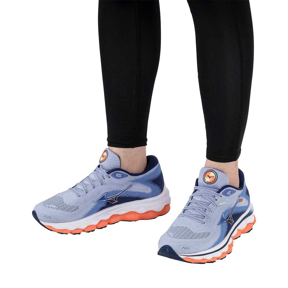 Mizuno Women's Wave Sky 7 Running Shoe - Blue Heron/Silver - Regular (B) 10 Mizuno Women's Wave Sky 7 Running Shoe - Blue Heron/Silver - Regular (B) - Image 8
