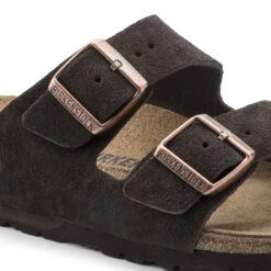 Birkenstock Arizona Mocha Suede Leather Sandal- Regular/Wide -Sports Clothing Sale Store 51903 detail 1