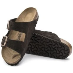Birkenstock Arizona Mocha Suede Leather Sandal- Regular/Wide -Sports Clothing Sale Store 51903 sole