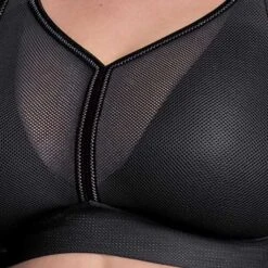 Women's AIR CONTROL DELTAPAD - Maximum Support Sports Bra- Anthracite -Sports Clothing Sale Store 5544 408 01 1