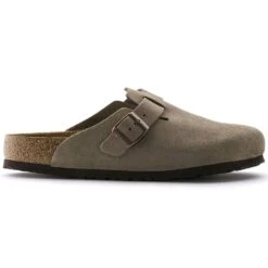 Birkenstock Boston Soft Footbed Taupe Suede- Regular/Wide -Sports Clothing Sale Store 560771 side bost tau