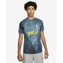 Nike Men's Tottenham Hotspur Dri-FIT Top Short Sleeve Pre-Match - Rift Blue/Worn Blue