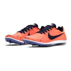 Nike Unisex Zoom Rival D 10 Track Spike - Bright Mango/Blackened Blue/Purple Pulse-Regular (D) -Sports Clothing Sale Store 907566 800 PHCFH001 2000