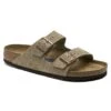 Birkenstock Arizona Soft Footbed Taupe Suede Leather Sandal - Taupe- Regular/Wide -Sports Clothing Sale Store 951303