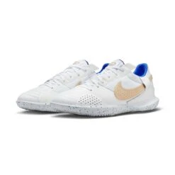 Unisex Nike Streetgato IC Soccer Shoes- White/Metallic Gold/Hyper Royal - Regular (D) -Sports Clothing Sale Store AURORA DC8466 174 PHCFH001 2000