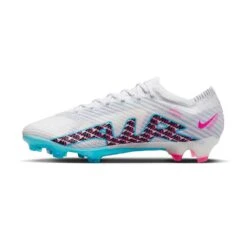 Nike Unisex Zoom Mercurial Vapor 15 Elite FG Soccer Cleats - White/Baltic Blue/Pink Blast - Regular (D) -Sports Clothing Sale Store AURORA DJ4978 146 PHSLH001 2000