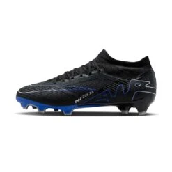 Nike Zoom Mercurial Vapor 15 Pro FG Soccer Cleat- Black/Chrome-Hyper Blue- Regular (D) -Sports Clothing Sale Store AURORA DJ5603 040 PHSLH000 2000
