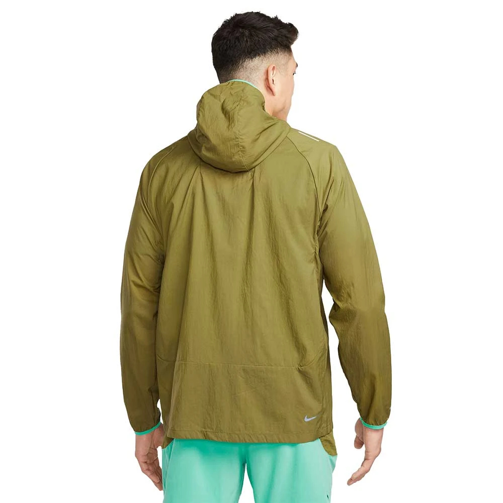 Men's Nike Trail Lightweight Jacket - Olive Flak/Spring Green 4 Men's Nike Trail Lightweight Jacket - Olive Flak/Spring Green - Image 2