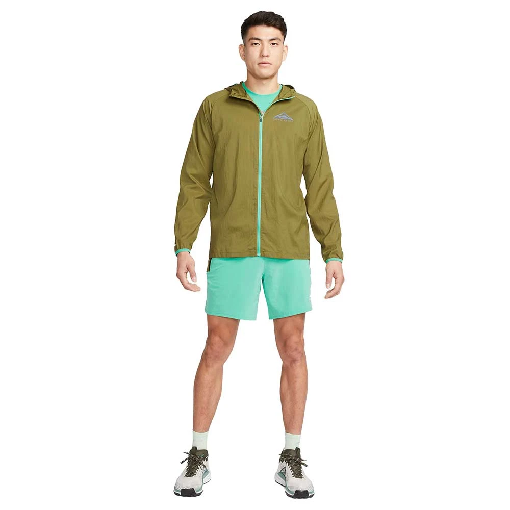 Men's Nike Trail Lightweight Jacket - Olive Flak/Spring Green 6 Men's Nike Trail Lightweight Jacket - Olive Flak/Spring Green - Image 4