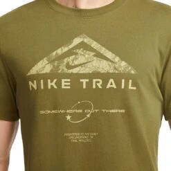 Men's Nike Dri-Fit Run Trail Tee- Olive Flak -Sports Clothing Sale Store AURORA DZ2727 368 PHSYM002 2000 2