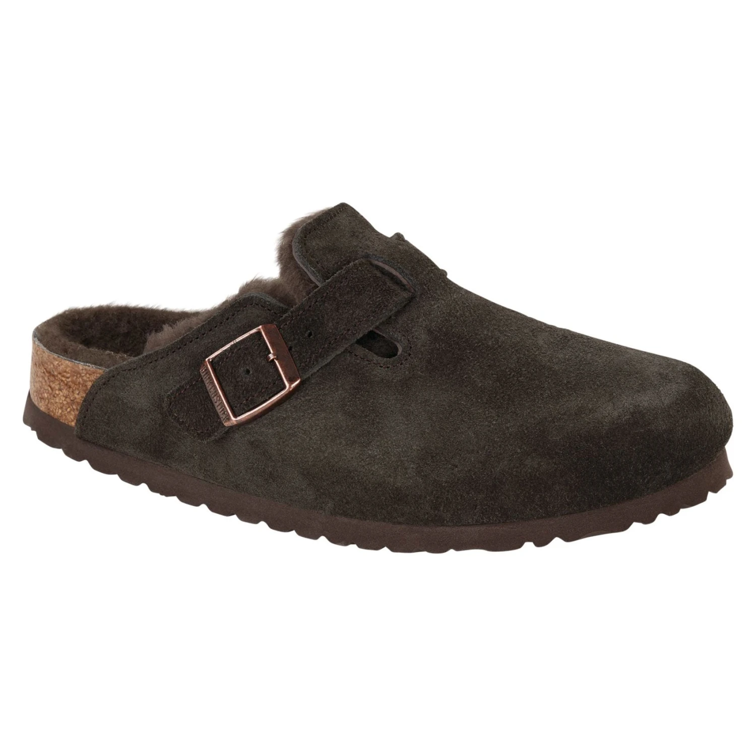 Birkenstock Boston Shearling Cork Mocha Suede- Regular/Wide 3 Birkenstock Boston Shearling Cork Mocha Suede- Regular/Wide
