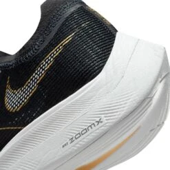 Nike Women's ZoomX Vaporfly Next % 2 Racing Shoe - Black/White/Metallic Gold Coin - Regular (B) -Sports Clothing Sale Store CU4123 001 PHSYD002 1500