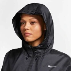 Women's Nike Essential Jacket - Black -Sports Clothing Sale Store CZ2851 010 PHSYM001 1