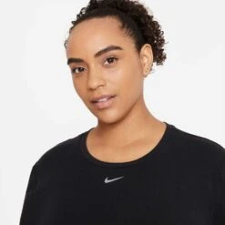 Nike Women's One Luxe Women's Standard Fit Short-Sleeve Top - Black -Sports Clothing Sale Store DJ6751 010 PHSYM001 1