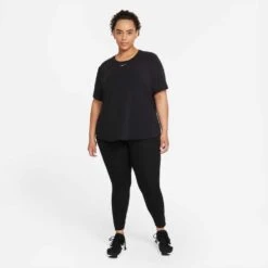 Nike Women's One Luxe Women's Standard Fit Short-Sleeve Top - Black -Sports Clothing Sale Store DJ6751 010 PHSYM003 1