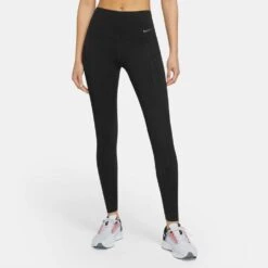 Womwn'a Nike Dri-FIT Go High Rise Tight - Black/Black