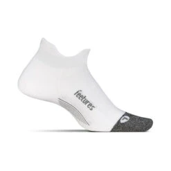 Feetures Unisex Elite Light Cushion No Show Tab Sock - White
