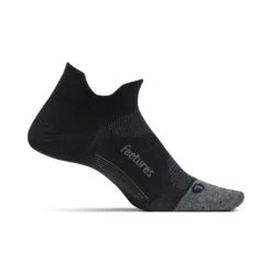 Feetures Unisex Elite Ultra Light No Show Tab Sock - Black