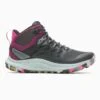 Merrell Women's Antora 3 Mid Waterproof Boot - Black/Fuchsia - Regular (B) -Sports Clothing Sale Store MRLW J067582 020722 S23 000